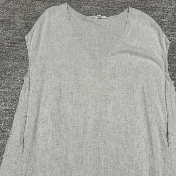 Grade & Gather Dress Womens Small Medium Linen Blend Sleeveless Pockets Flowy - Picture 3 of 11